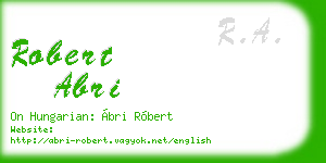 robert abri business card